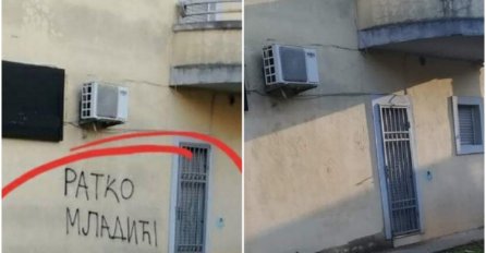 U Podgorici ekspresno uklonjen grafit posvećen ratnom zločincu Mladiću