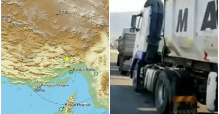 POGLEDAJTE KAKO ZEMLJOTRES TRESE KAMIONE U IRANU: Jaki potresi pogodili jug zemlje! Stradala najmanje jedna osoba
