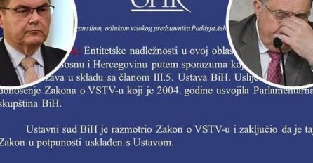 Novo Schmidtovo "raskrinkavanje" Dodika: Republika Srpska je potpisala osnivanje VSTV-a