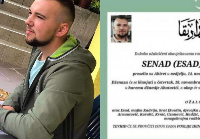 Mladić iz Sarajeva poginuo u 22. godini, sutra mu je dženaza