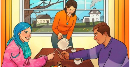 VIDITE LI GREŠKU NA OVOJ PRAZNIČNOJ SLICI: Porodica je na ručku, ali nešto na slici nije uredu  - VIDITE LI ŠTA?