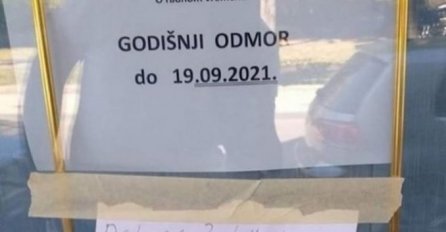 VLASNIK BUREGDŽINICE OBAVIJESTIO SVOJE KUPCE DA IDE NA GODIŠNJI: A onda mu je neko ispod dopisao poruku, sad se cijela BIH SMIJE (FOTO) 