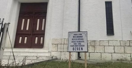 Ispred pravoslavne crkve u Gračanici osvanula zahvala muslimanima jer su je sačuvali u ratu
