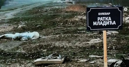Postavili tablu s natpisom "Bulevar Ratka Mladića" na divlju deponiju
