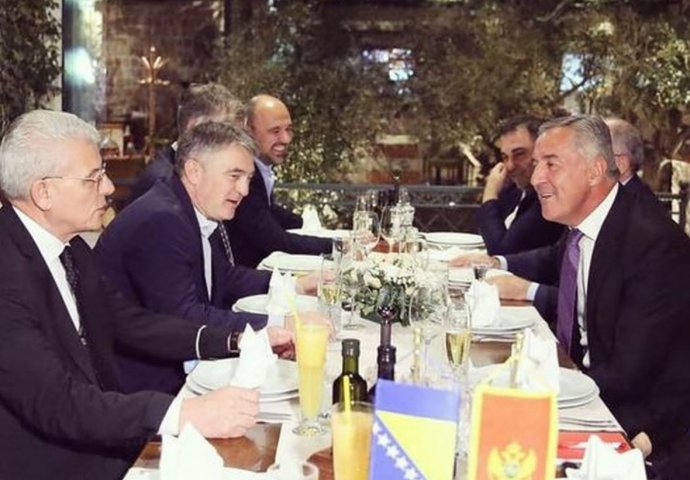 Komšić i Džaferović sinoć na večeri sa Milom Đukanovićem