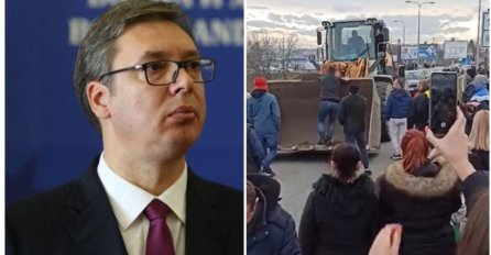 Čovjek u Srbiji bagerom krenuo na ljude - Vučić: To je njegovo ustavno pravo