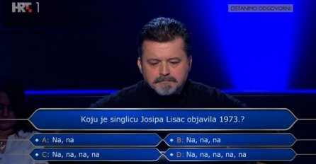 Pisac u Milijunašu potrošio dva džokera na pitanju o hitu Josipe Lisac: ZNATE LI VI TAČAN ODGOVOR?