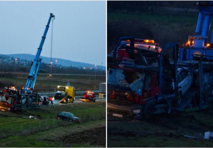Teška saobraćajna nesreća u Hrvatskoj: Nekoliko automobila ispalo s kamiona koji se prevrnuo