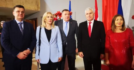 Dodik, Cvijanović i Tegeltija stigli na tradicionalni božićni prijem kod Čovića