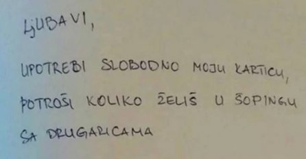 SRBIN NASMIJAO CIJELI REGION! Ostavio ženi karticu da TROŠI NJEGOVE PARE: Ali kad je  vidjela zadnju rečenicu - PA OVO JE HIT (FOTO)