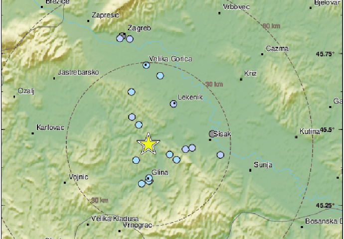 Još jedan zemljotres pogodio danas Hrvatsku!