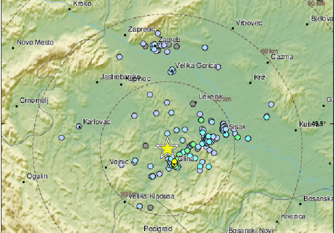 Zemljotres ponovo pogodio Hrvatsku