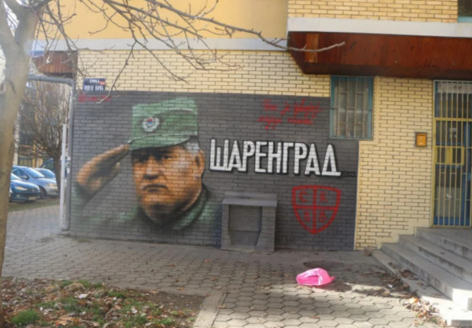 Još jedan skandalozan mural u Srbiji: Ratni zločinac Ratko Mladić oslikan na stambenoj zgradi u Novom Sadu