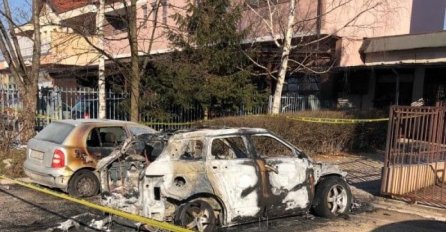 Na Dobrinji izgorio automobil, vatra oštetila još dva vozila u blizini