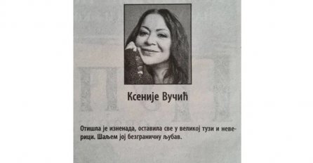 Majka Ksenije Vučić se potresnom porukom oprostila od kćerke
