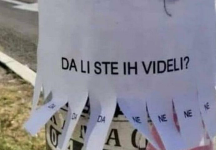 DA LI STE IH VIDJELI? Hit oglas zalijepljen je na banderi u SRBIJI, LJUDI U NEVJERICI KO SE IZGUBIO (FOTO)