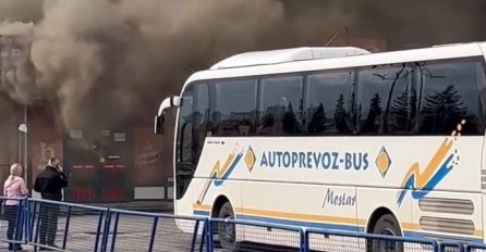 Požar na autobuskoj stanici u Sarajevu: Na licu mjesta vatrogasci, policija, hitna pomoć