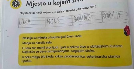 UČENIK DOBIO ZADATAK DA SA 4 RIJEČI OPIŠE MJESTO U KOJEM ŽIVI: Kad je učiteljica vidjela RIJEČ BROJ 4 - VJEROVATNO JE ODMAH ZVALA RODITELJE