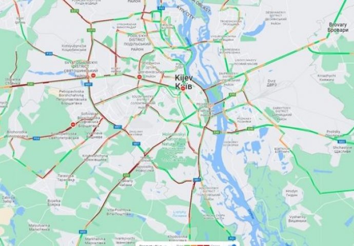 Velike gužve u Kijevu, ogroman broj ljudi napušta glavni grad Ukrajine