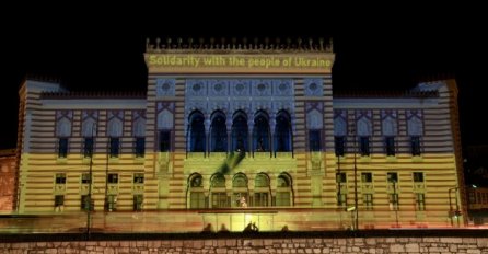 Vijećnica u bojama Ukrajine