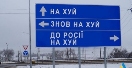 "RAVNO U PAKAO" Ukrajinska firma koja održava ceste putokazima zbunjuje Ruse, poruke za njihove vojnike (FOTO)