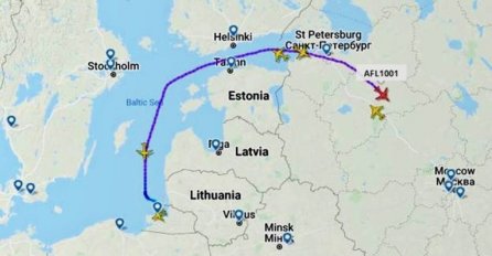 Ovo je luk koji ruski avioni sad moraju praviti da s ruskog teritorija dođu u Moskvu