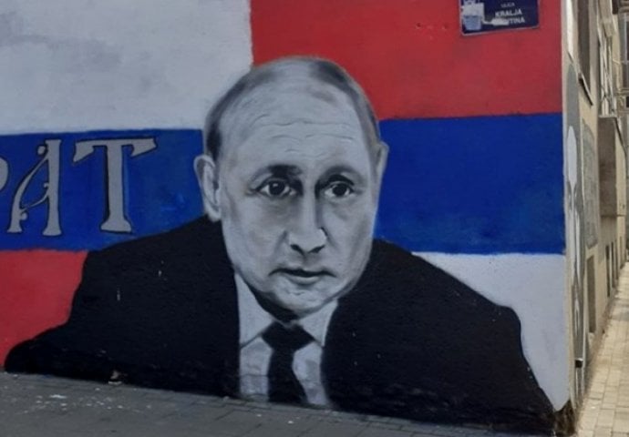 U Beogradu uništen mural posvećen Vladimiru Putinu (FOTO)