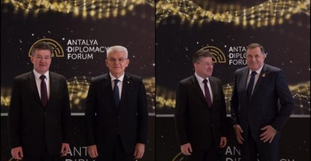Džaferović i Dodik sa Lajčakom u Antaliji pričali o kandidatskom statusu BiH