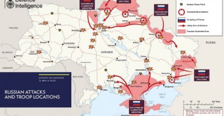 Ovo je nova britanska karta ruskih napada (FOTO)