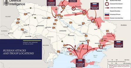 Ovo je najnovija britanska karta ruskih napada (FOTO)