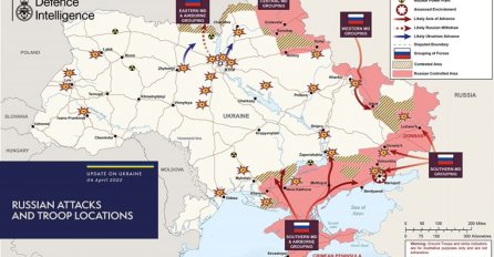 Ovo je nova britanska karta ruskih napada, došlo je do ogromne promjene (FOTO)