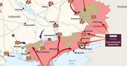 Britanci objavili novu kartu rata u Ukrajini: "Rusi nadiru s juga i istoka"