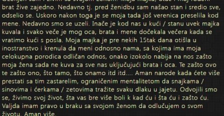 "Oženjen sam i živim sa svojom ženom..."