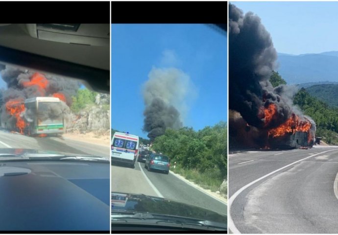 Pojavio se jezivi snimak autobusa u plamenu u kojem su bili učenici iz BiH