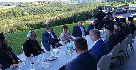 Dodik dočekao patrijarha Porfirija u destileriji u Laktašima