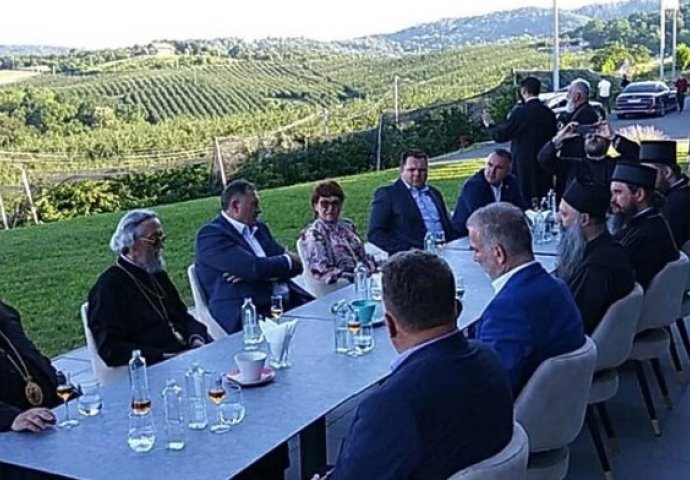 Dodik dočekao patrijarha Porfirija u destileriji u Laktašima