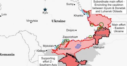 Institut za rat objavio novu kartu: Rusi akumuliraju snage u Zaporižju