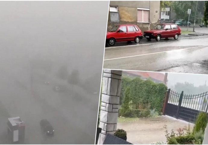 Strašno nevrijeme se sručilo na jug zemlje: Olujni vjetar čupao drveće i nosio crijepove, padao gradu Leskovcu