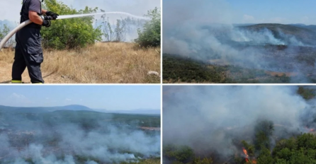 Veliki požar nadomak Mostara: Vatrogasci brane kuće od vatre