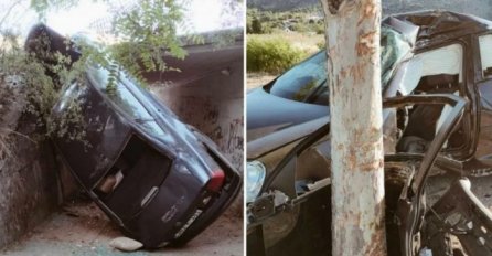 Dvije teške nesreće jutros u BiH: Na terenu i vatrogasci, automobili skoro uništeni