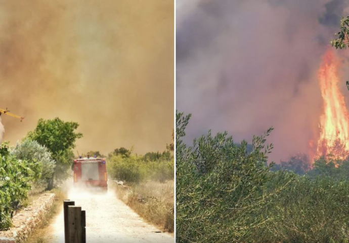 Požari na nekoliko lokacija u Dalmaciji: Vatrogasci se bore nadljudskim naporima