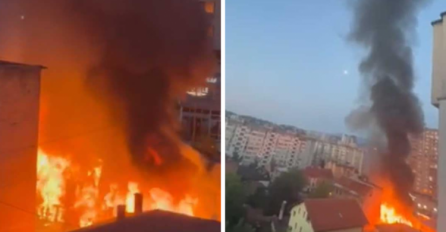 Veliki požar u sarajevskom naselju Dolac Malta