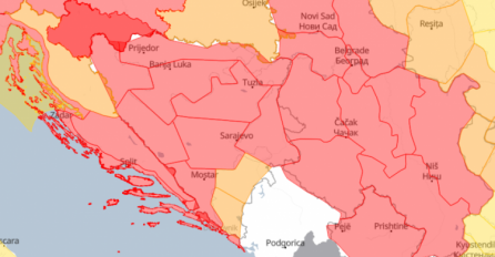 Temperature zraka danas do 42 stepena, na snazi crveni meteoalarm