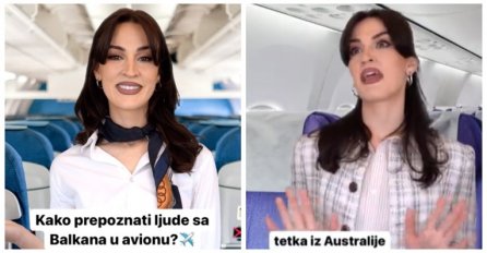 OVO MORATE VIDJETI: Stjuardesa pokazala kako prepoznaje Balkance u avionu (VIDEO)