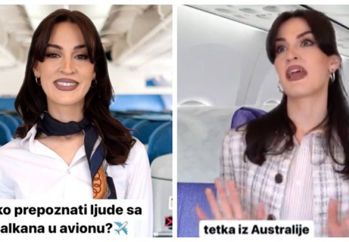 OVO MORATE VIDJETI: Stjuardesa pokazala kako prepoznaje Balkance u avionu (VIDEO)