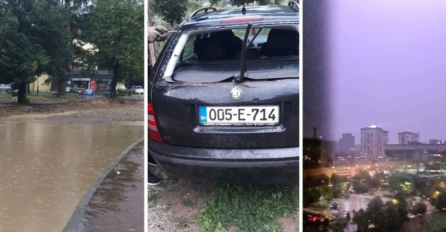 Pogledajte snimke jučerašnjeg nevremena širom BiH: Poplave i razbijeni automobili 