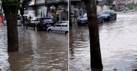 KARAMBOL NA ULICAMA GRADA - LETJELI SUNCOBRANI I STOLOVI! Snažno nevrijeme potopilo Niš! (VIDEO)