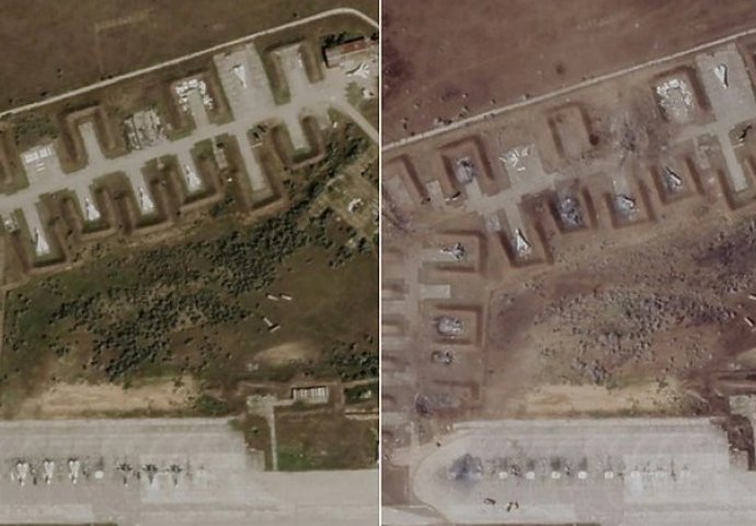 Ruska baza na Krimu značajno oštećena, satelitski snimci pokazuju konačnu štetu