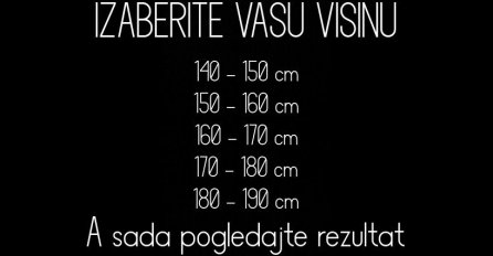 RECITE NAM KOLIKO STE VISOKI, A MI ĆEMO REĆI PRAVU ISTINU O VAMA: Evo ko ste vi zapravo