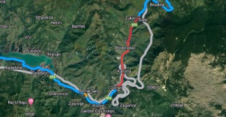 Kolona vozila kod Bradine sve duža, građani mole nadležne da nešto hitno poduzmu